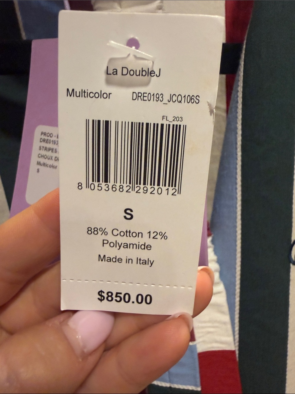 La Double J Multicolor Striped Jacquard Choux Dress NWT size 6 - Picture 6 of 6